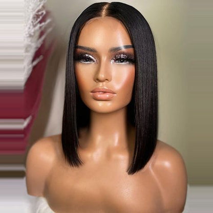 Elegant Short Bob Wig Naturally Hairline 4x4 HD Lace Closure