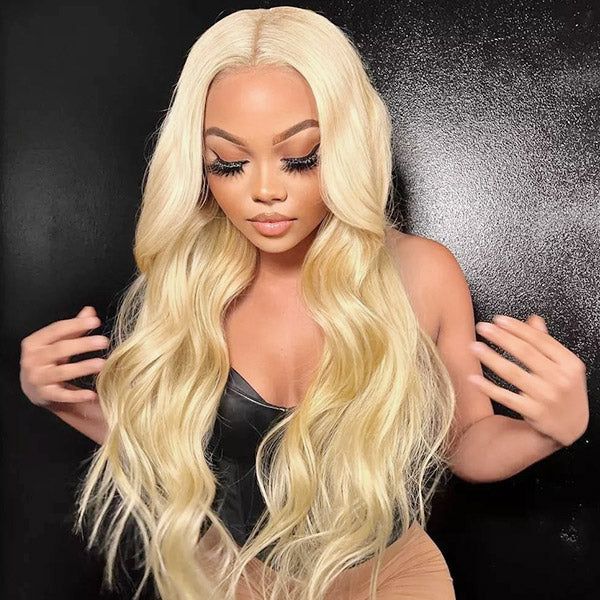 Body Wave 13x4 Transparent HD Lace Wig 613 Blonde color