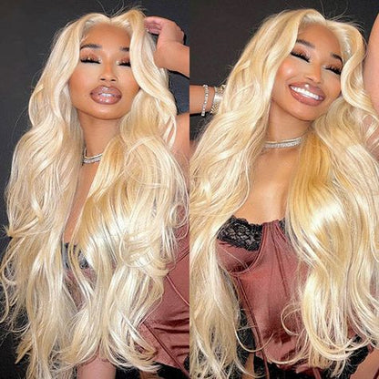 Body Wave 13x4 Transparent HD Lace Wig 613 Blonde color