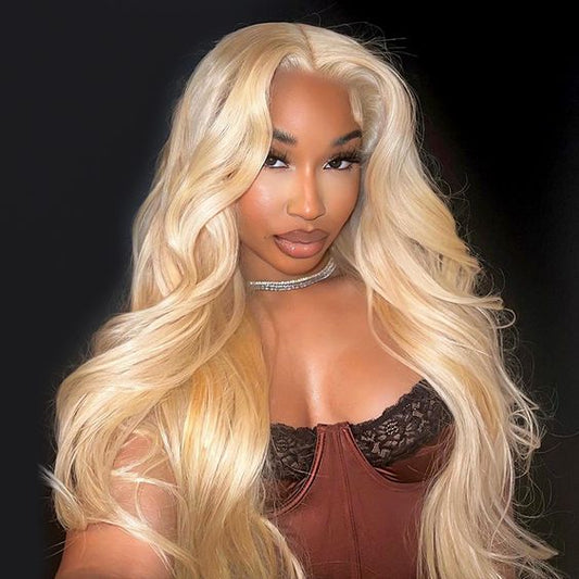 Body Wave 13x4 Transparent HD Lace Wig 613 Blonde color