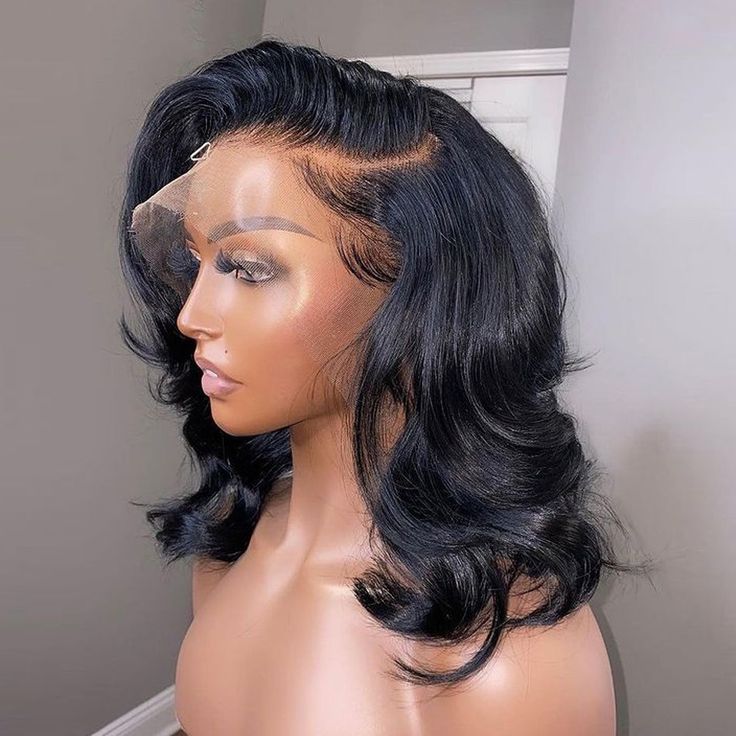 Silky Short Loose Wave 5x5 Lace Closure Bob Wig