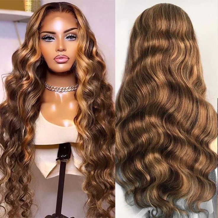 Highlight Honey Blonde Loose Deep Wave 13x4 Undetectable Lace Closure color