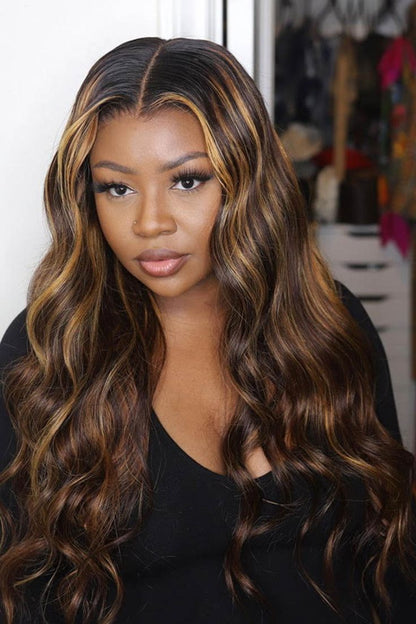 Stunning Highlight Loose Body Wave Undetectable HD Lace Closure