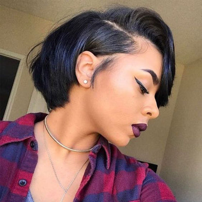 Short Pixie Cut 5x5 HD Lace Frontal Wavy Bob Wig