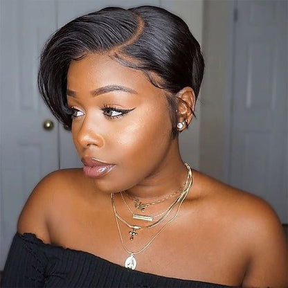 Short Pixie Cut 5x5 HD Lace Frontal Wavy Bob Wig