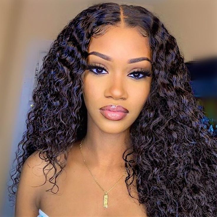 Water Wave 4x4 Lace Closure Human Hair Wig Skin Melt  -Pre-plucked-