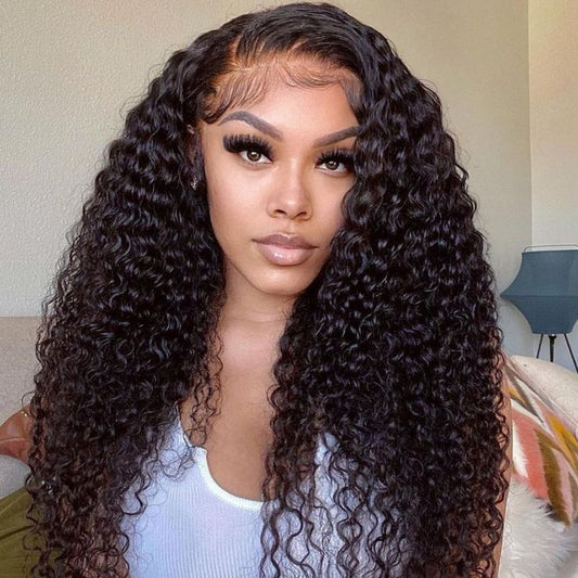 Deep Wave Transparent 4x4 Lace Closure Glueless Wig  -Beginner Friendly-