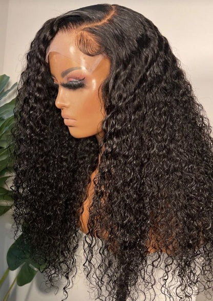 Deep Wave Transparent 4x4 Lace Closure Glueless Wig  -Beginner Friendly-