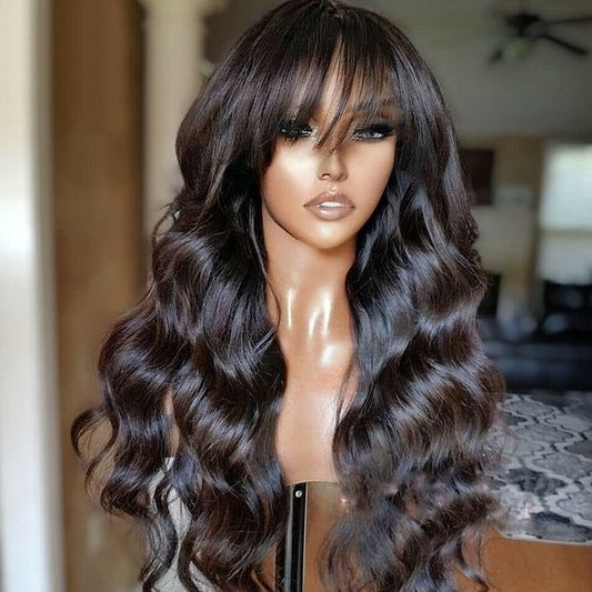 Body Wave With Bangs HD Lace Glueless