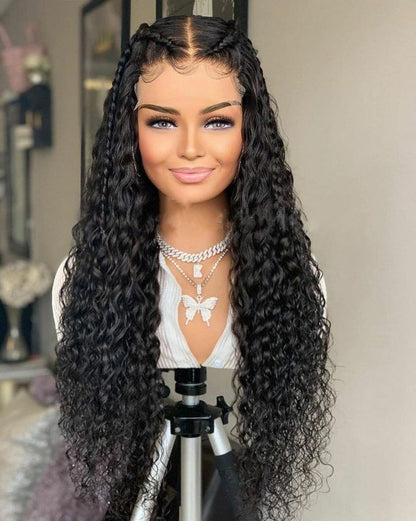 Curly Hair Pre-Plucked Virgin Human Hair Wig