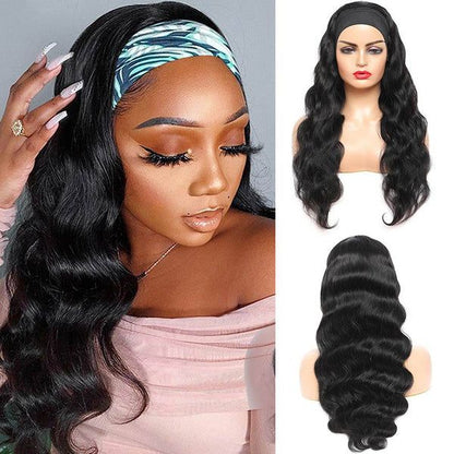 Body Wave Headband Human Glueless Wig