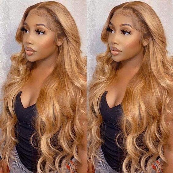 Loose Body Wave Honey Blonde 13x4 Undetectable HD Lace #27 Color