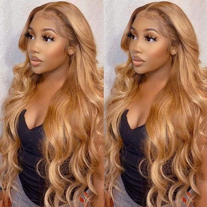 Loose Body Wave Honey Blonde 13x4 Undetectable HD Lace #27 Color