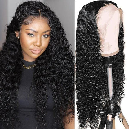 360 Jerry Curly Glueless Wig Virgin Human Hair 180% Density