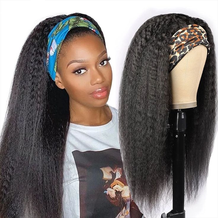 Kinky Straight Headband Wig Glueless