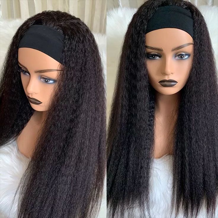 Kinky Straight Headband Wig Glueless