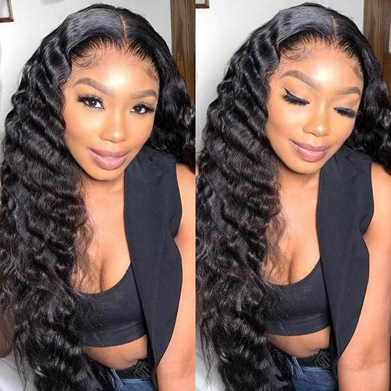 Loose Deep wave Pre-Plucked Natural Hair Line 100% Human Virgin Hair Wig 13x6