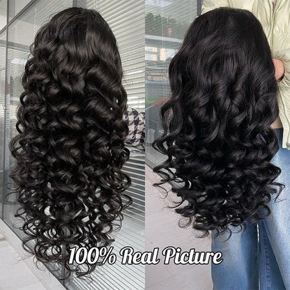 Loose Deep wave Pre-Plucked Natural Hair Line 100% Human Virgin Hair Wig 13x6