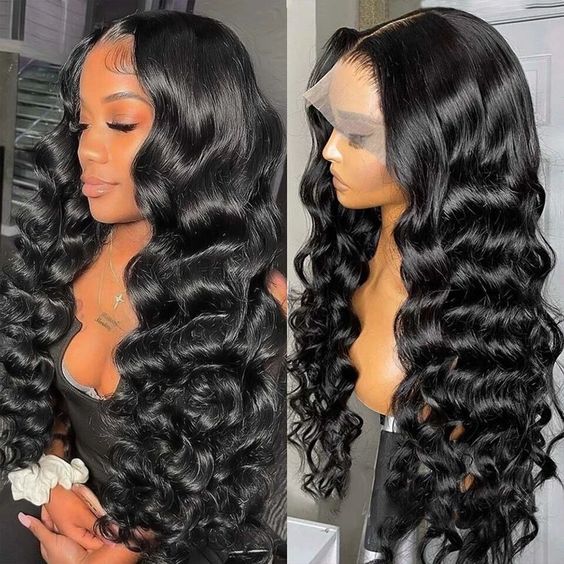 Loose Deep wave Pre-Plucked Natural Hair Line 100% Human Virgin Hair Wig 13x6