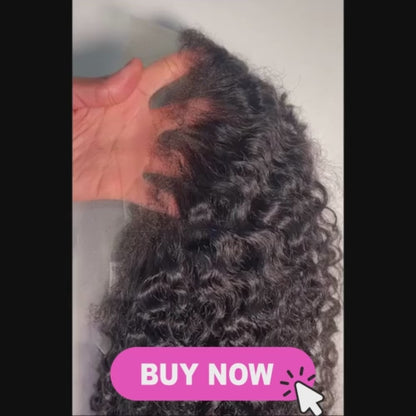 4C Edges Kinky Curly Undetectable Invisible Lace Wig